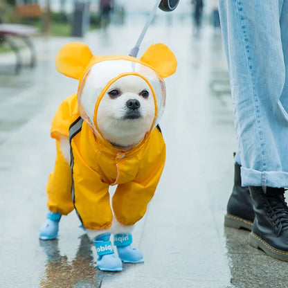 Bär Form Hund Regenmantel